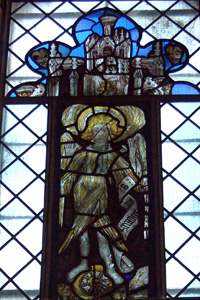 Chancel north wall window detail August 2009